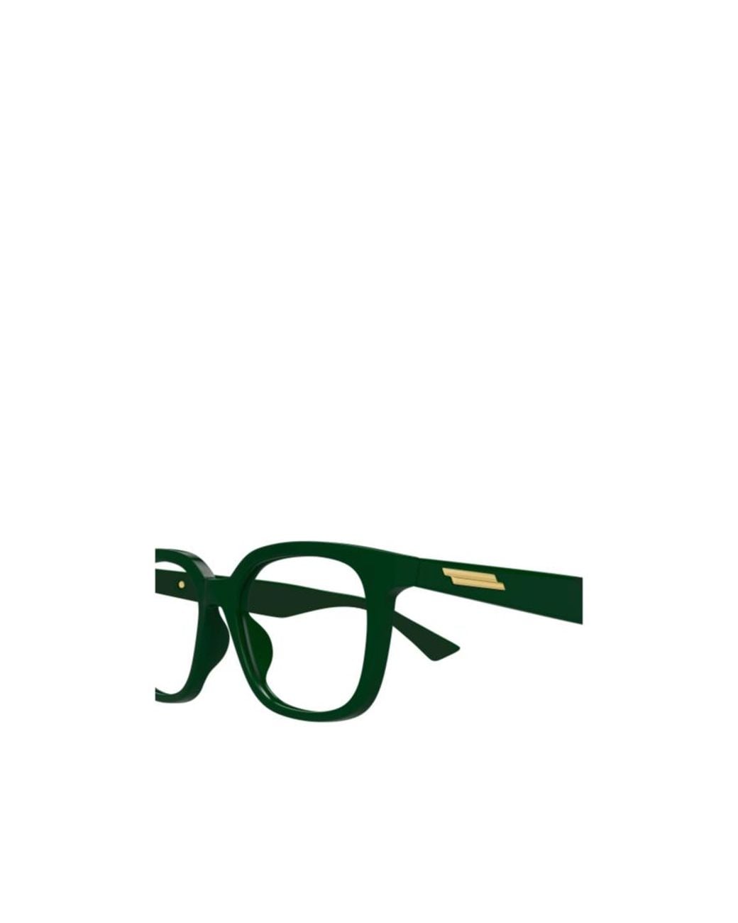 Bottega Veneta Green Eyewear Square Frame Glasses for men