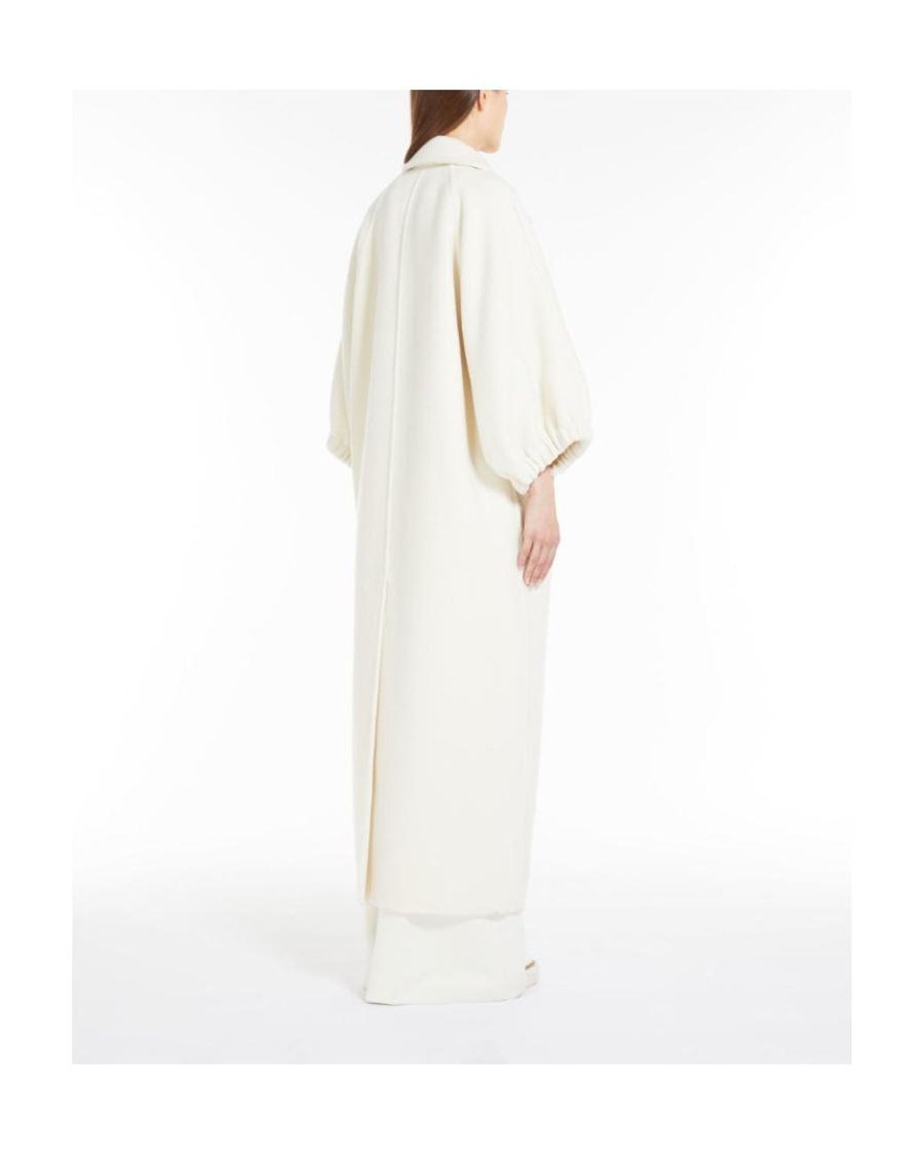 Max Mara White Zaffo Double-Breasted Coat