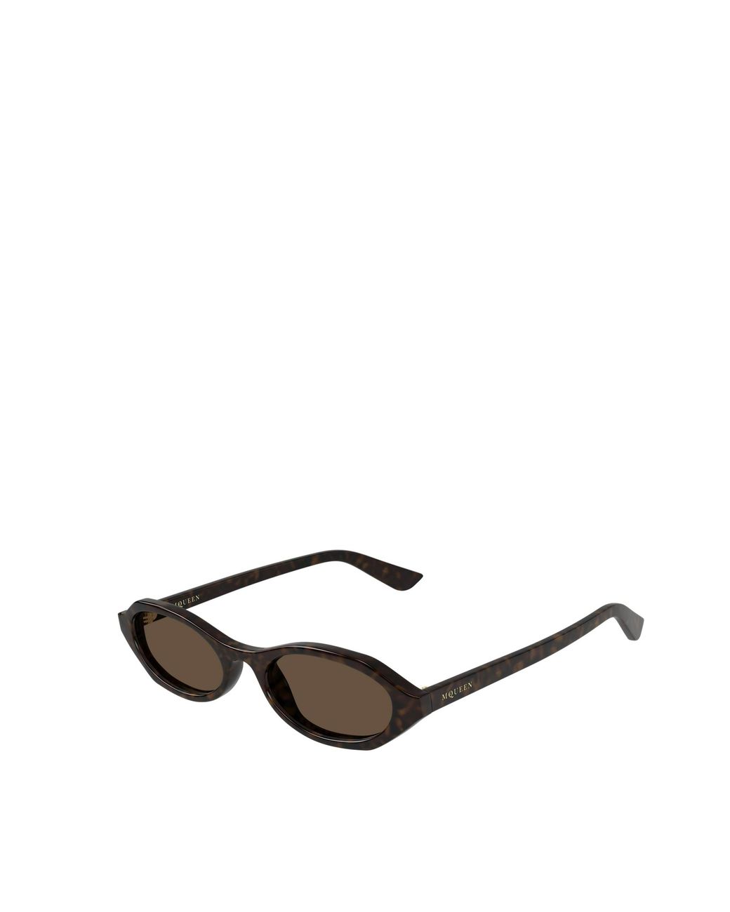 McQueen White Eyewear Oval Frame Sunglasses