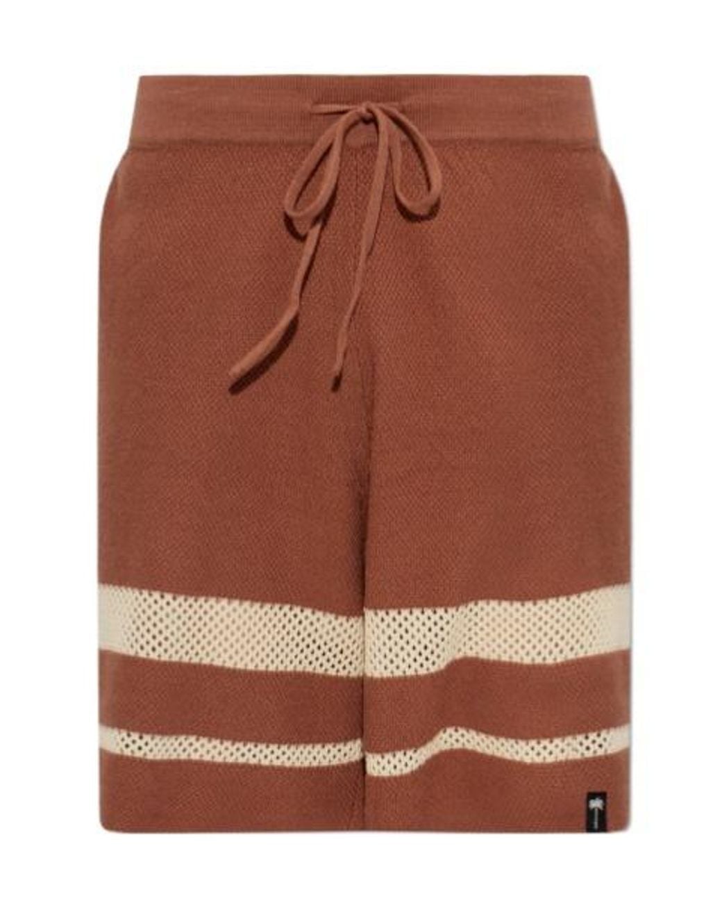 Palm Angels Brown Drawstring Shorts for men