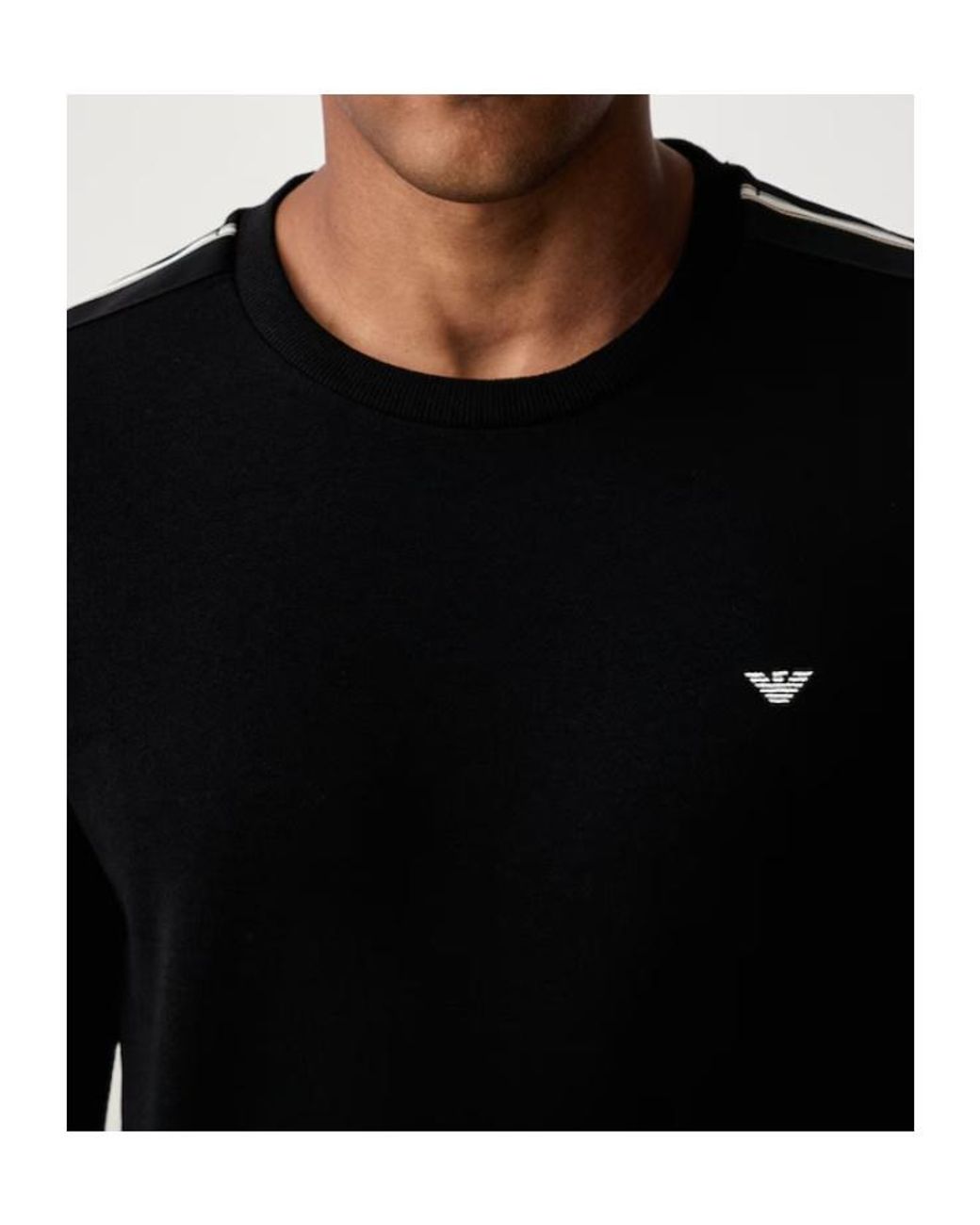 EA7 Black Logo-Print Tracksuit for men