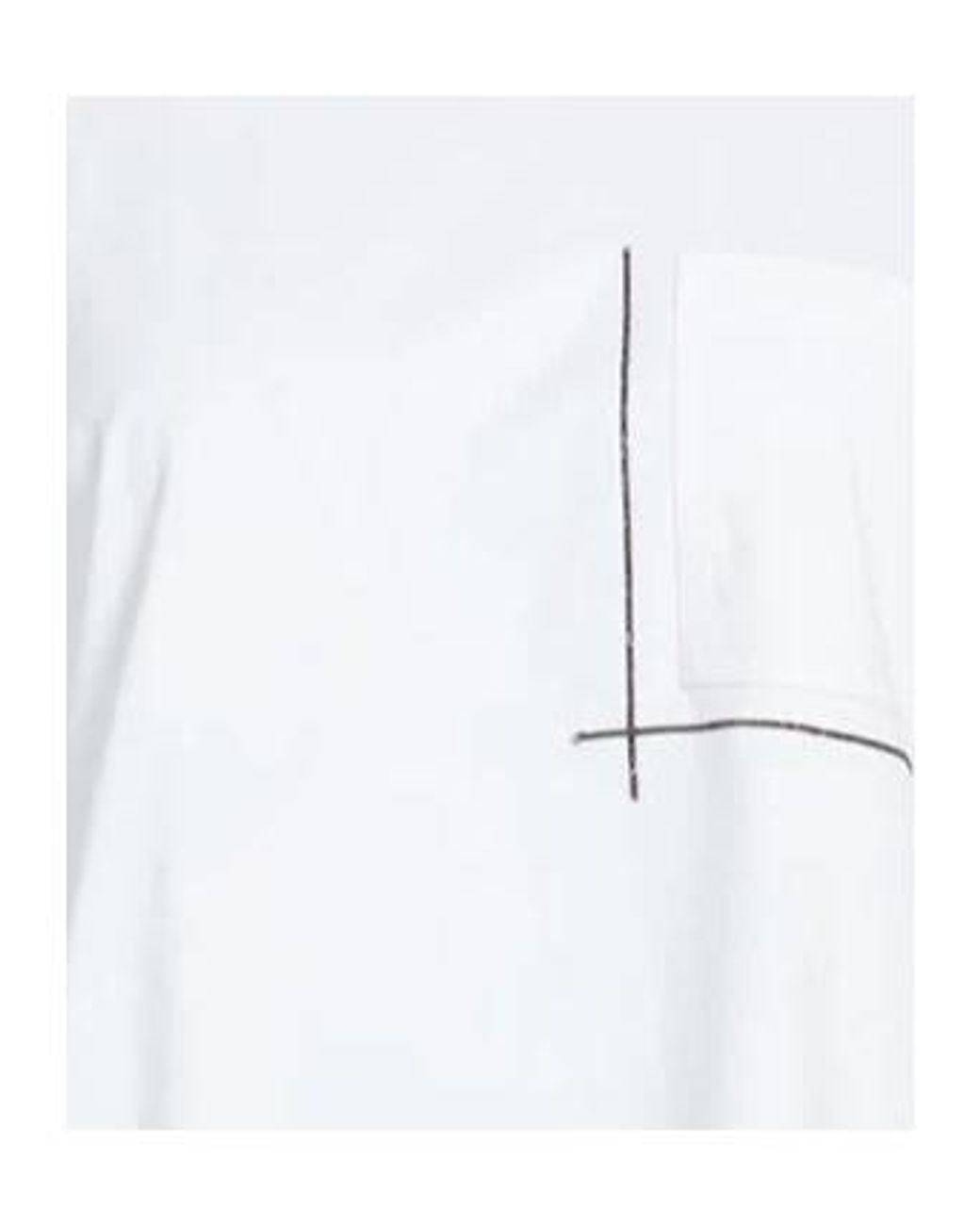 Brunello Cucinelli White Solid Color Short-Sleeved T-Shirt