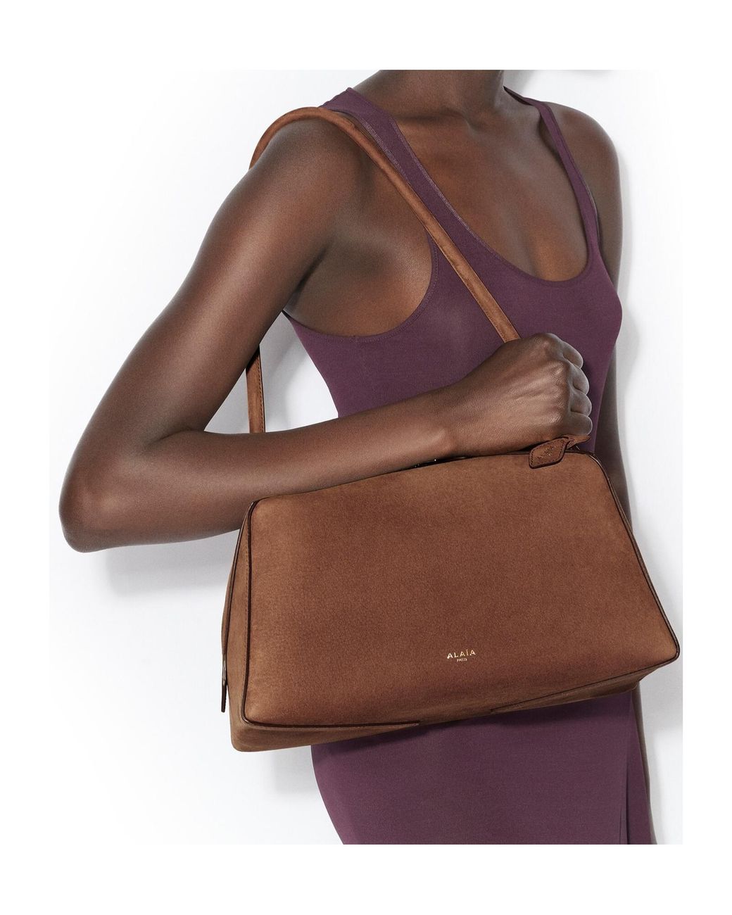 Alaïa Brown Alaïa Structured Shoulder Bag