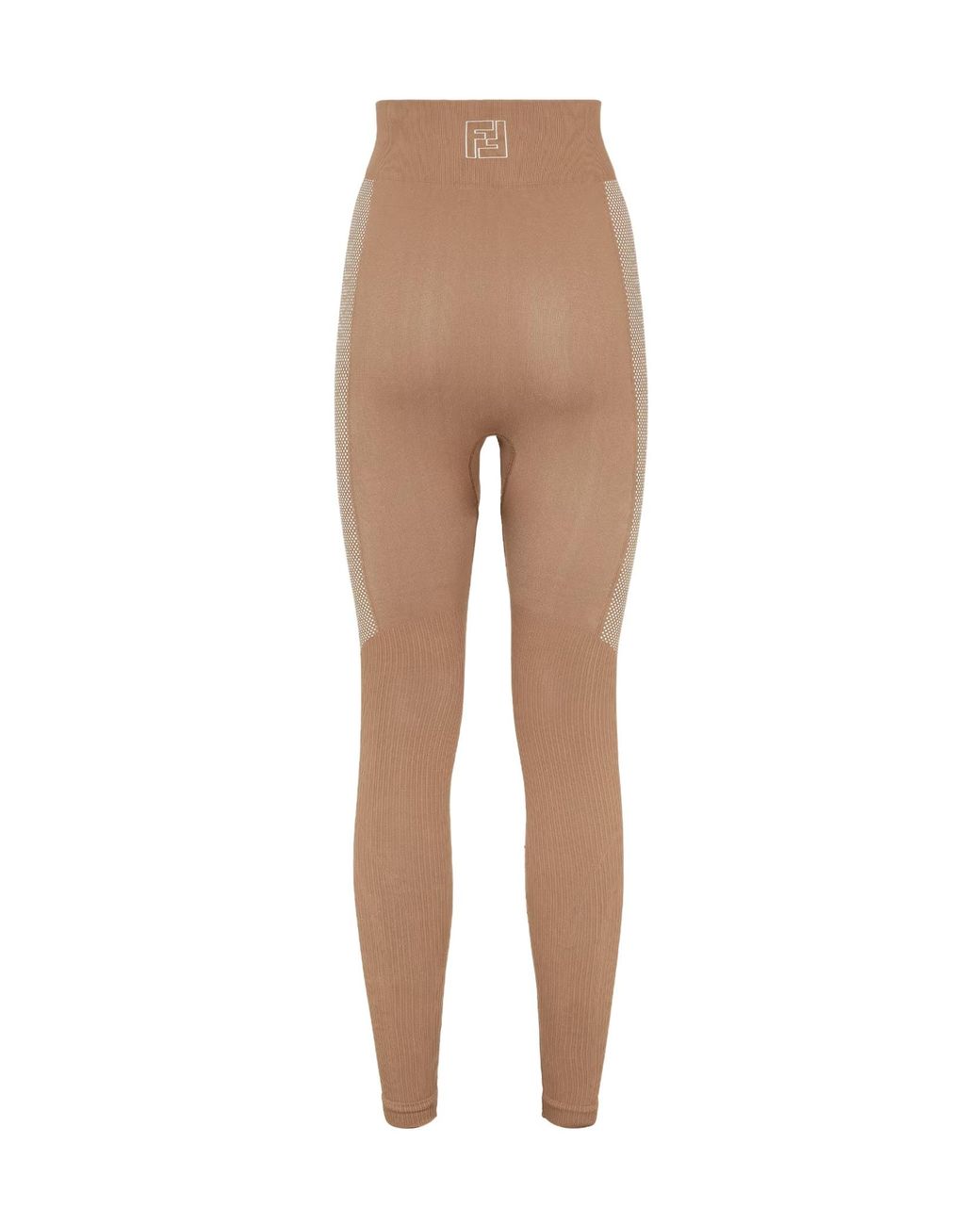 Fendi Natural Logo Detailed High-Waisted Leggings