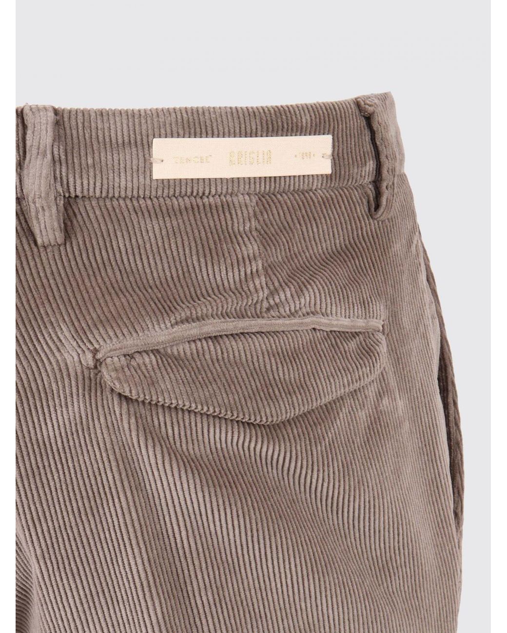 Briglia 1949 Gray Corduroy Trousers for men