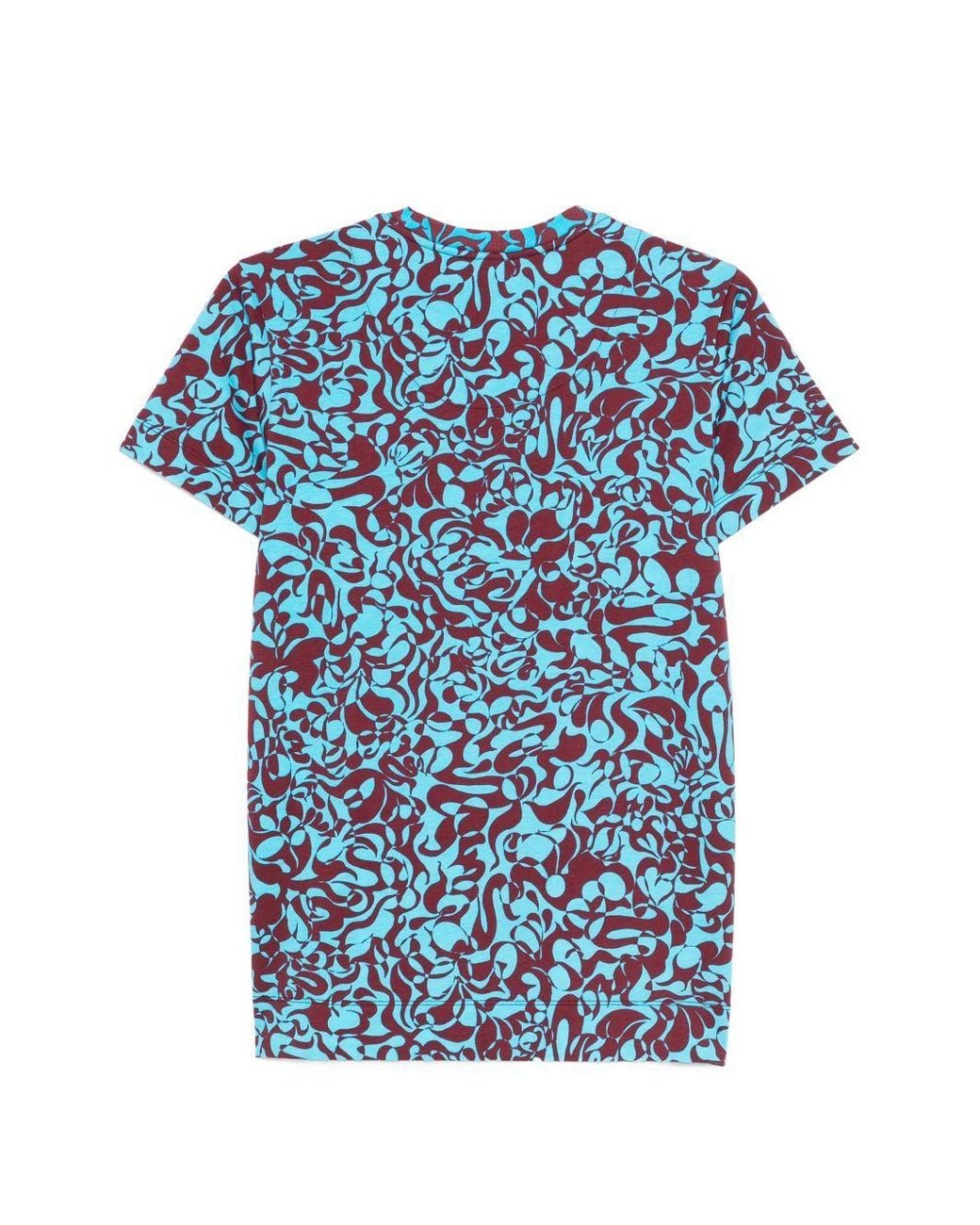 Dries Van Noten Blue Crewneck Printed T-Shirt for men