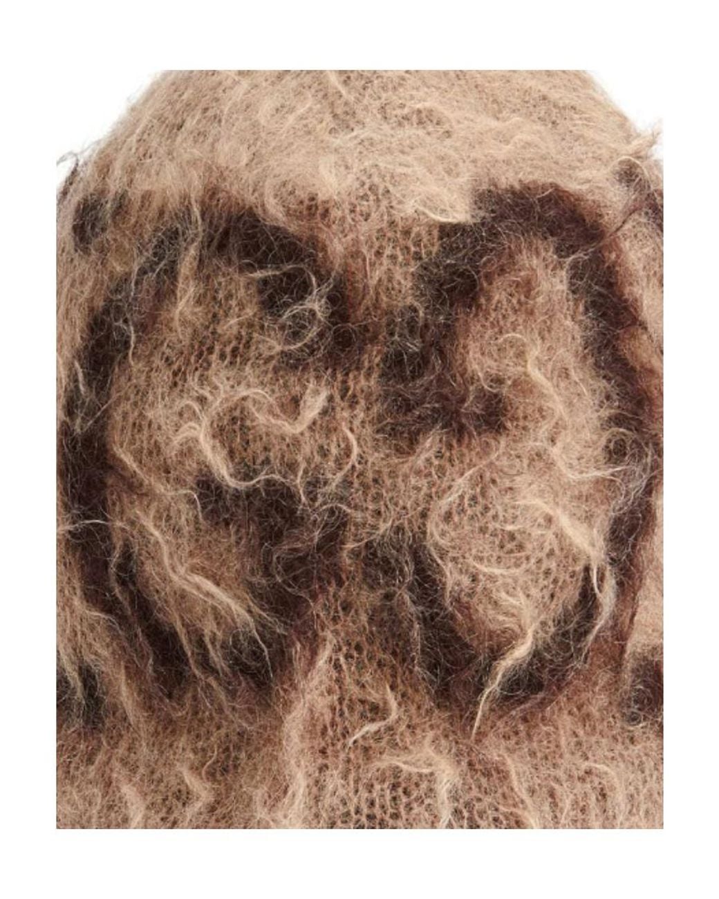 Gucci Brown Gg Knitted Beanie for men