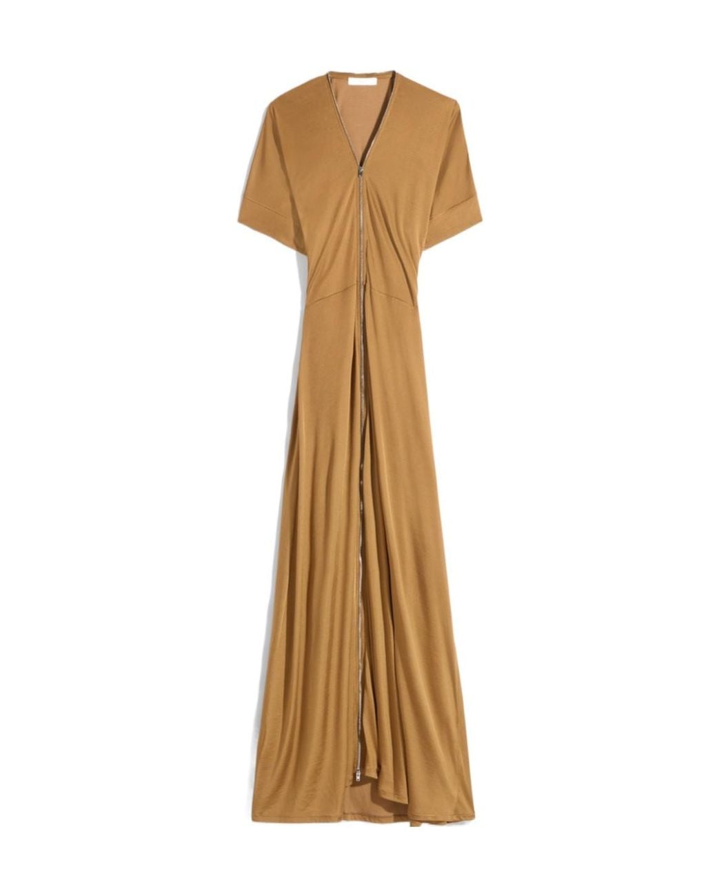 Lemaire Metallic V-Neck Zipped Dress