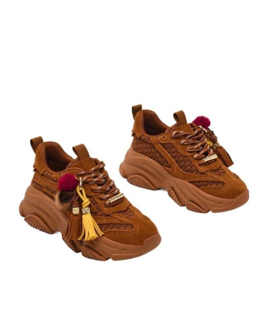 Steve Madden Brown Possession Platform Sneakers
