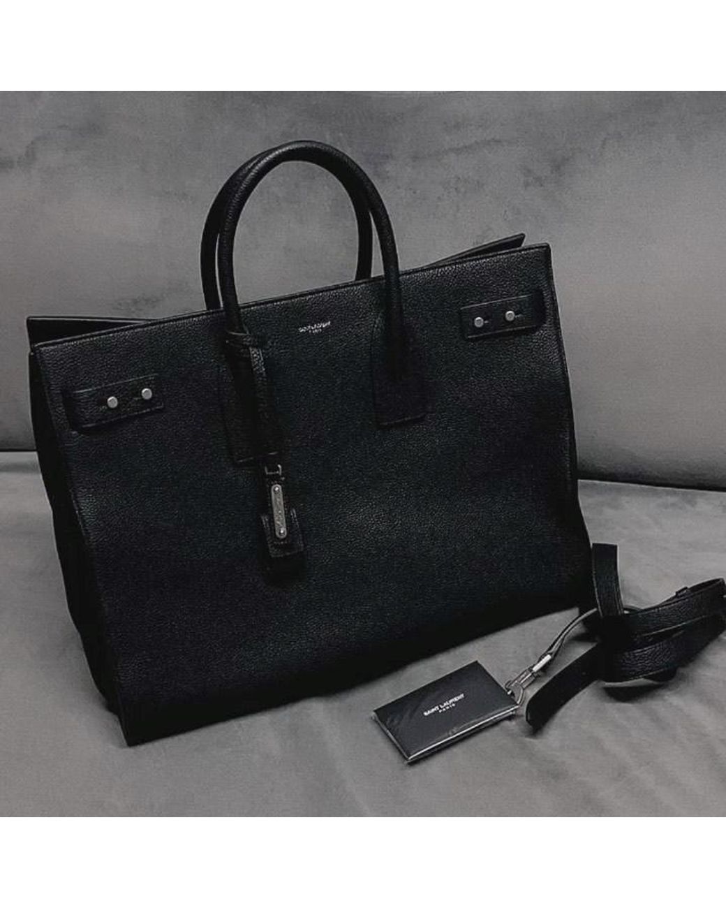 Saint Laurent Black Large Sac Du Jour Tote for men