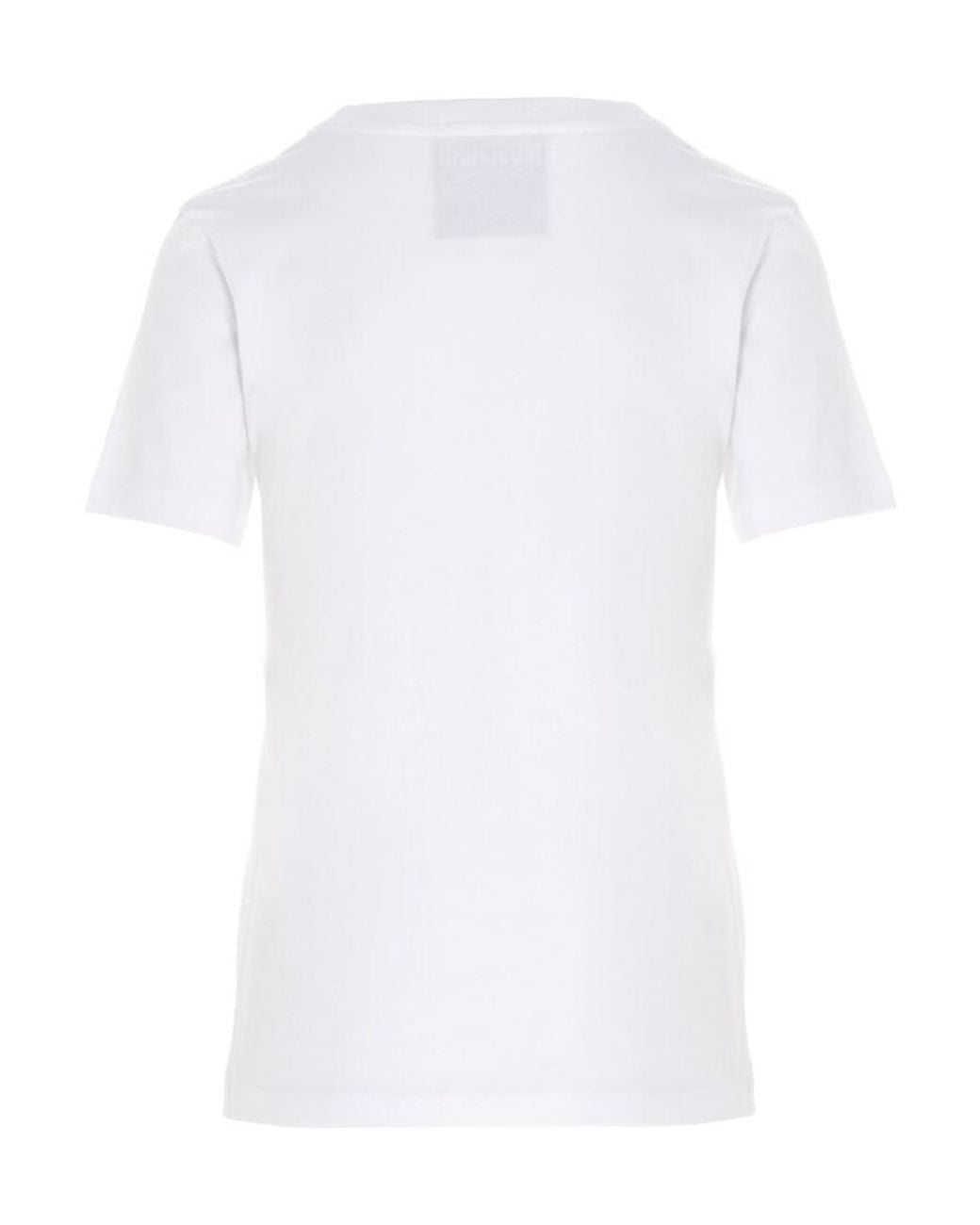 Moschino White Logo Details Short-Sleeved T-Shirt