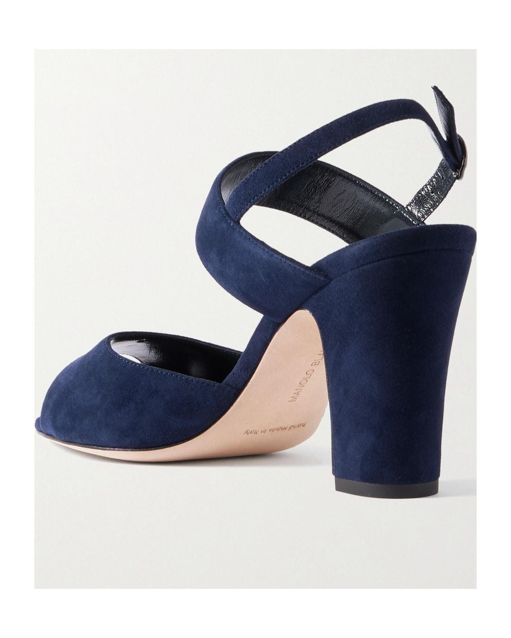 Manolo Blahnik Blue Slingback High Heel Sandals