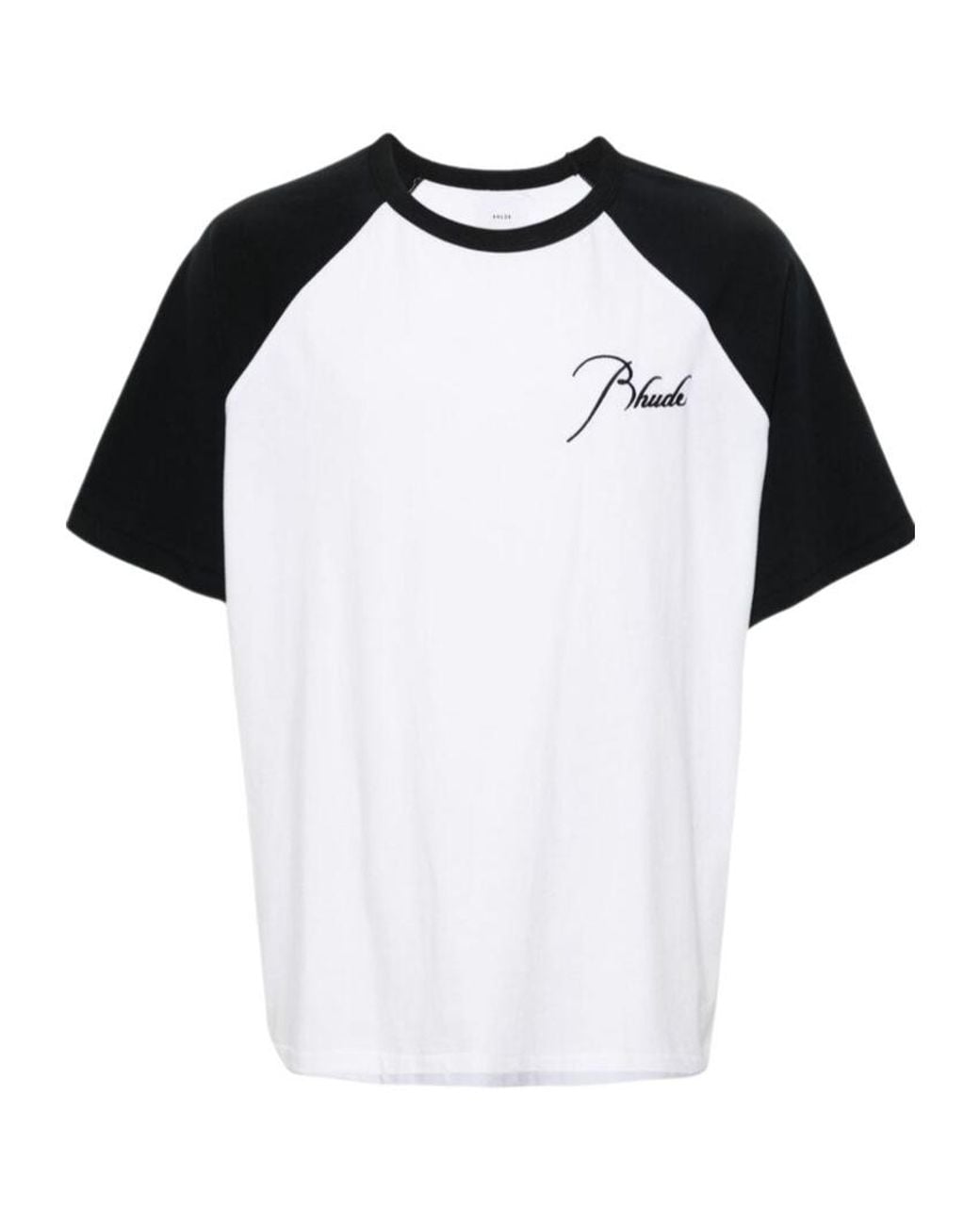 Rhude Black Signature Logo Raglan T-Shirt for men