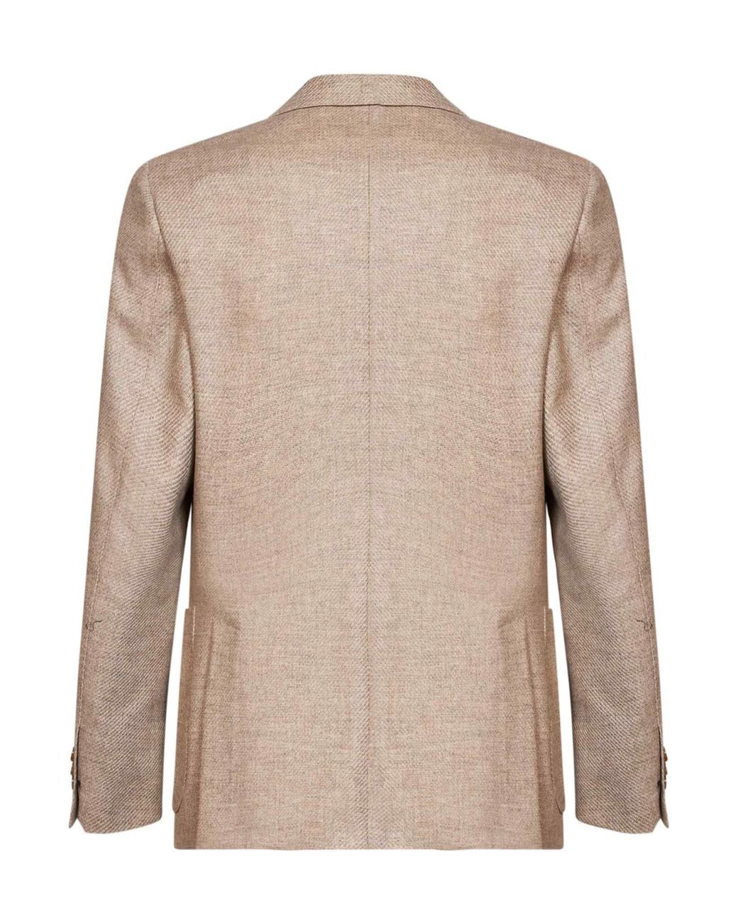 Lardini Natural Single-Breasted Blazer for men