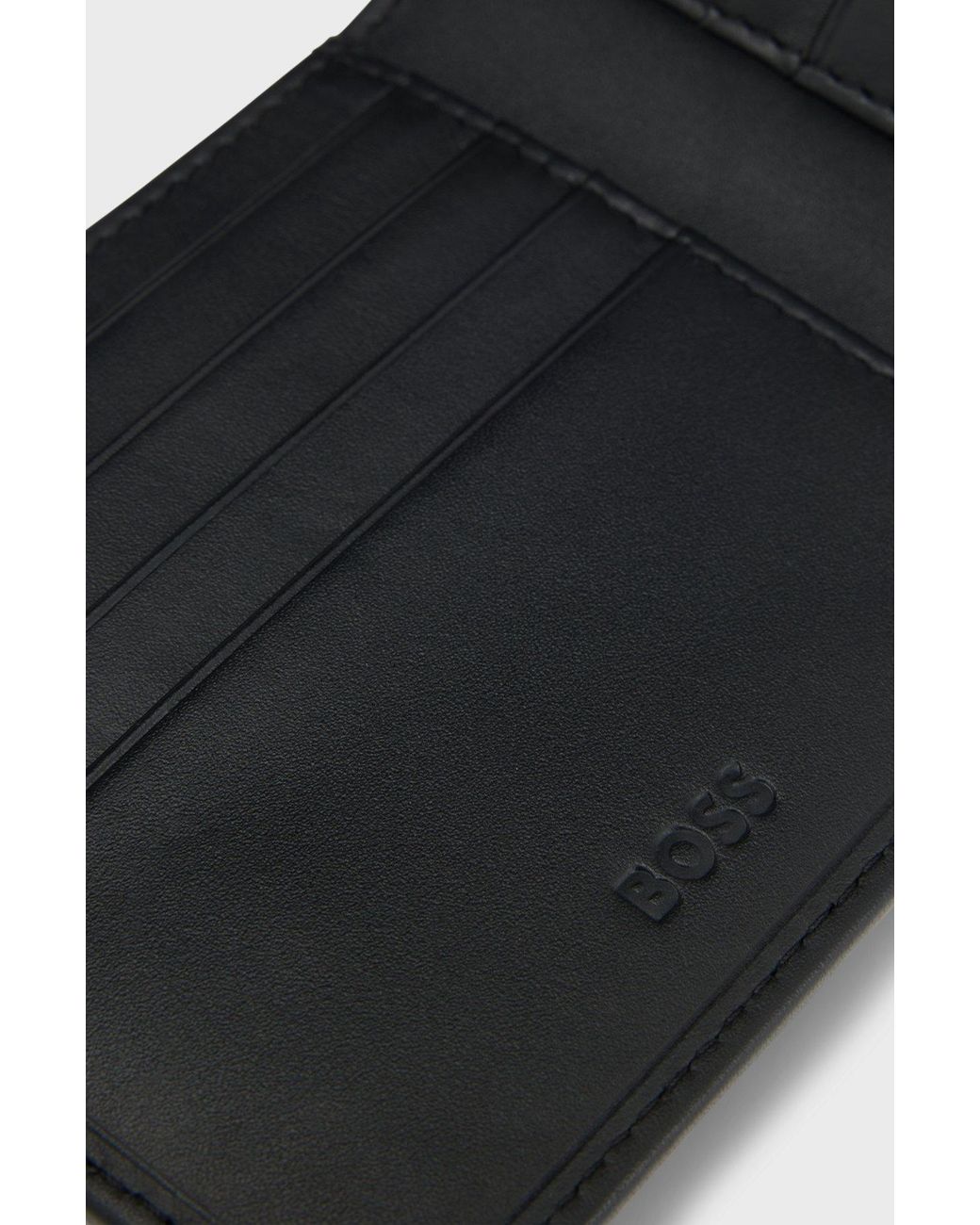 Boss Black Bi-Fold Leather Wallet