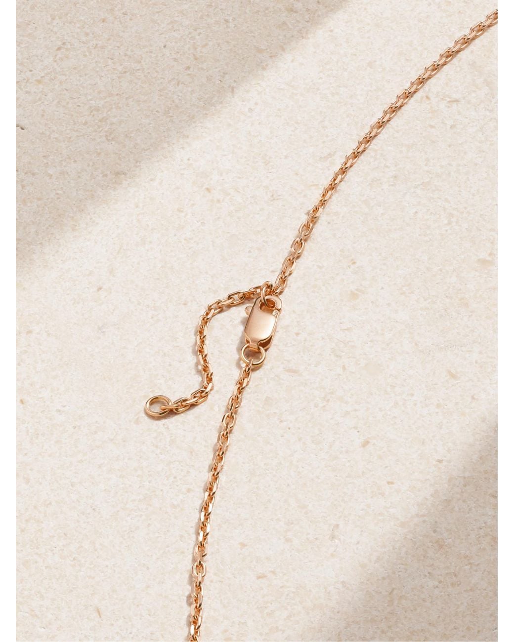 Repossi Metallic 18-Karat Rose, Malachite And Diamond Necklace