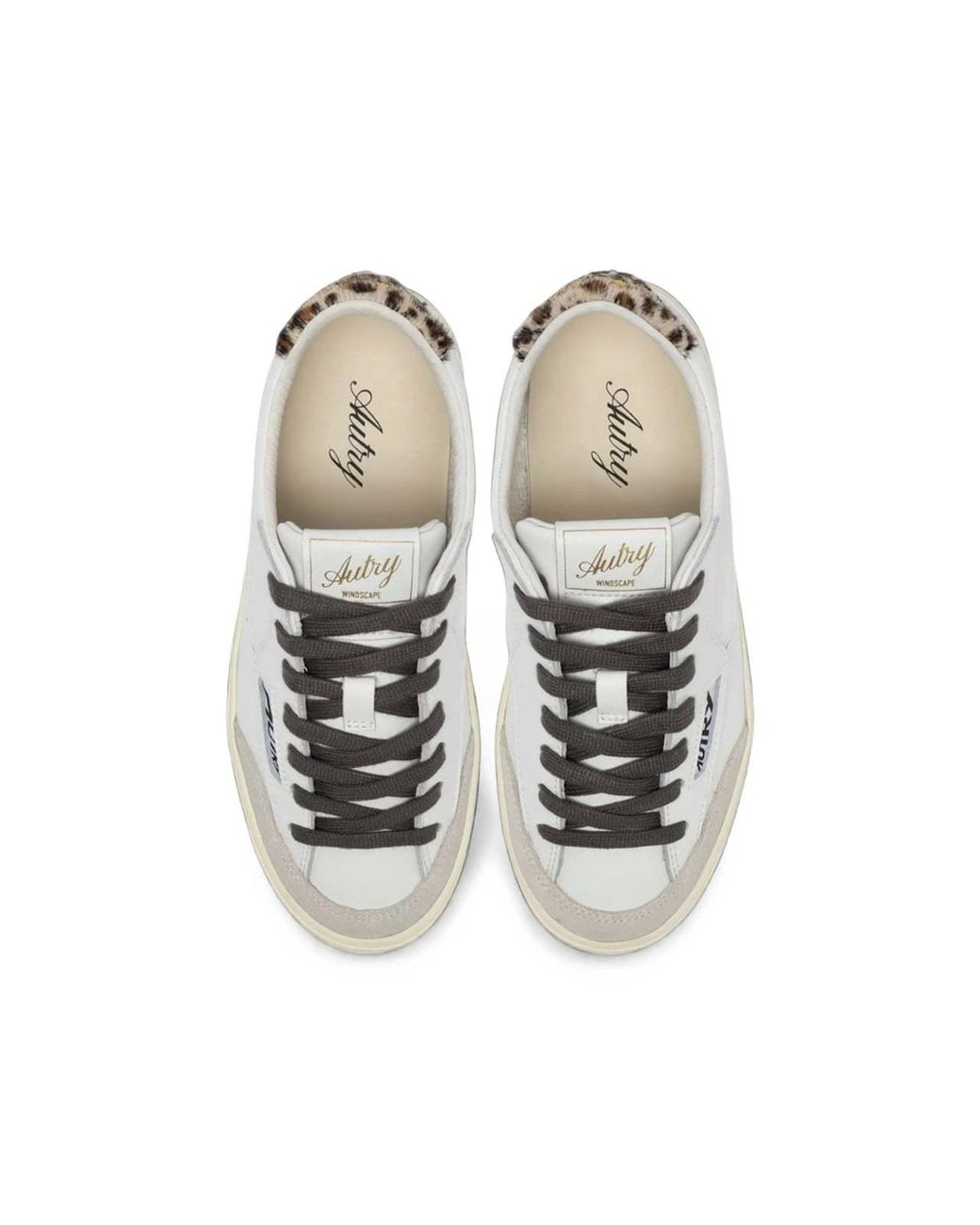 Autry White Contrast Heel Low-Top Sneakers