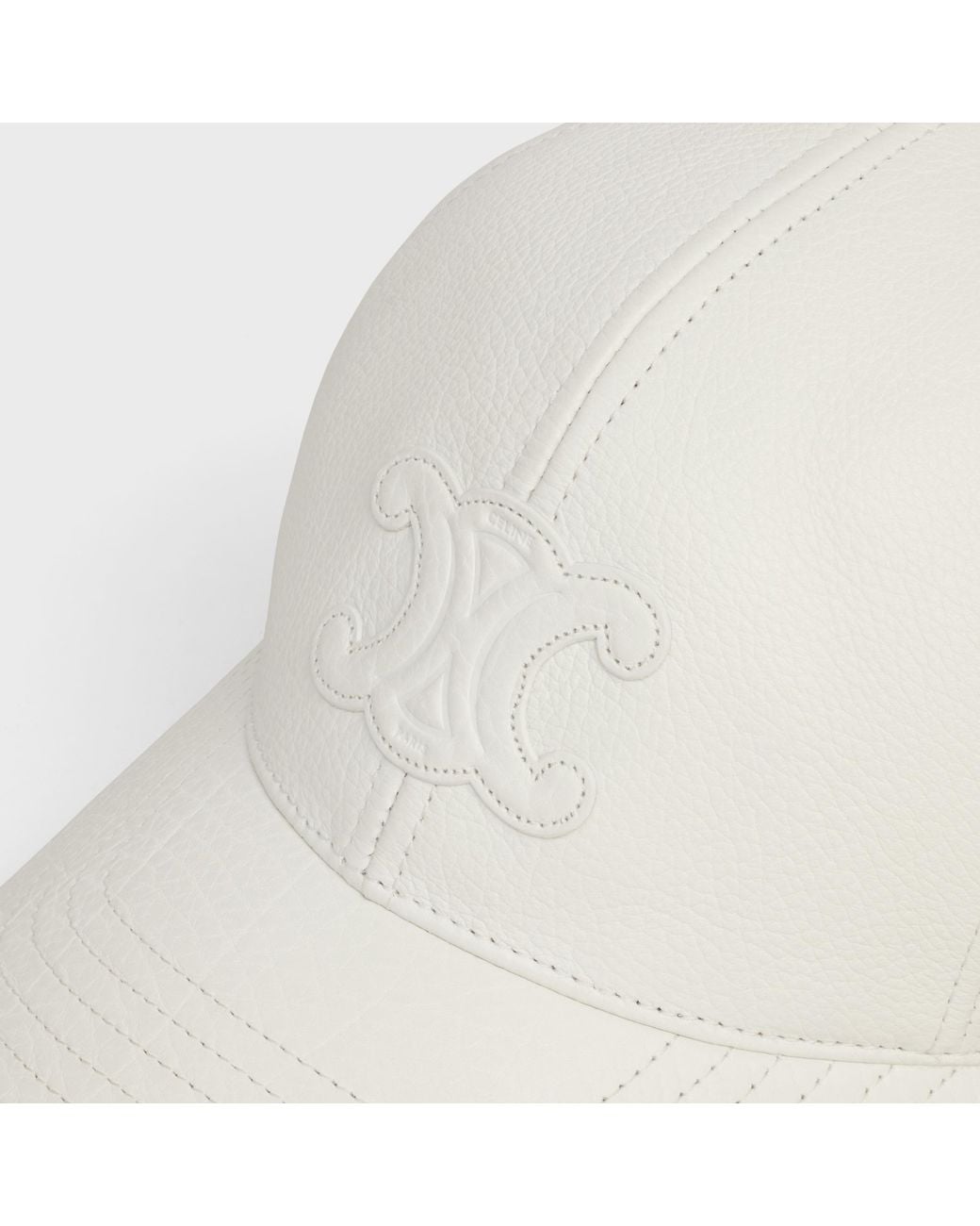 Céline White Triomphe Baseball Cap