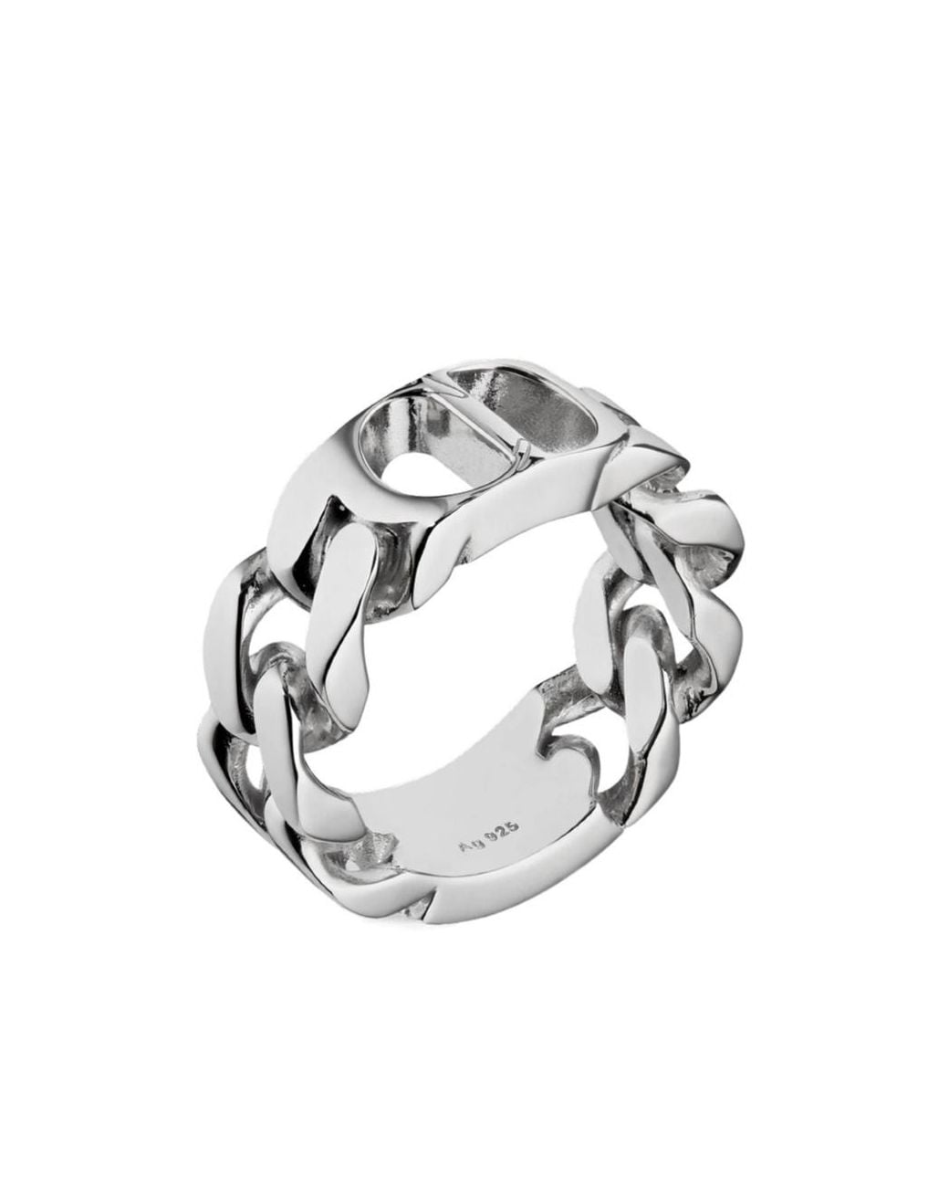 Dior Metallic Cd Icon Chain Link Ring