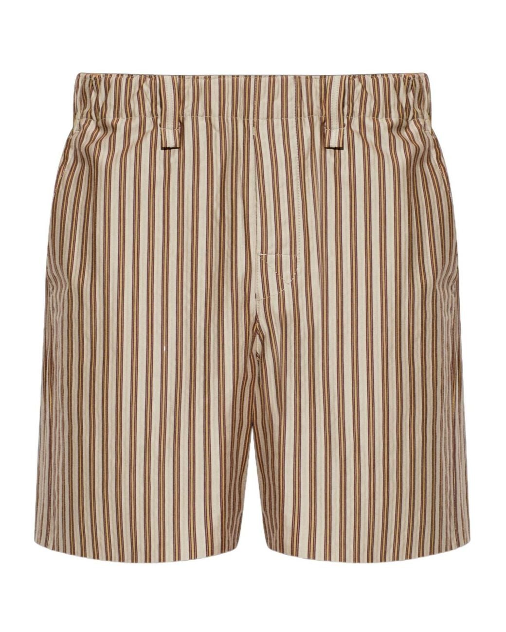Homme Plissé Issey Miyake Natural Striped Shorts for men