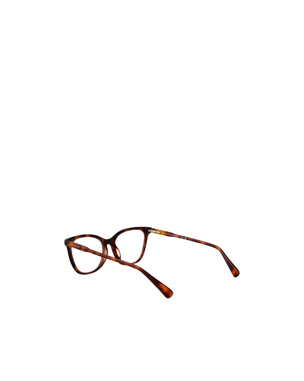Longchamp White Tortoiseshell Cat-Eye-Frame Glasses
