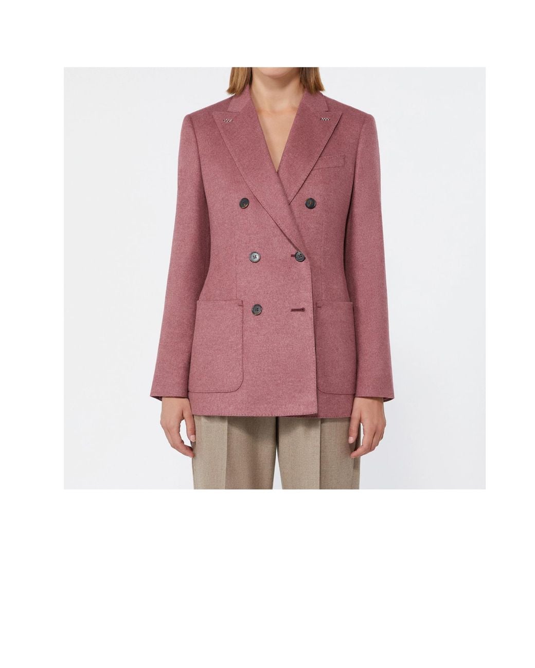 Max Mara Pink Double-Breasted Blazer