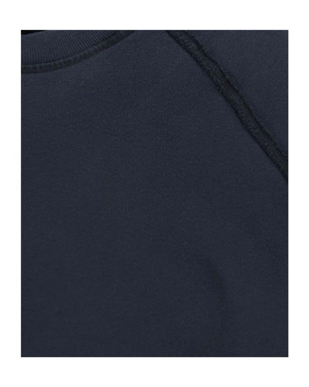 Stone Island Blue Logo Patch Crewneck Sweatshirt for men