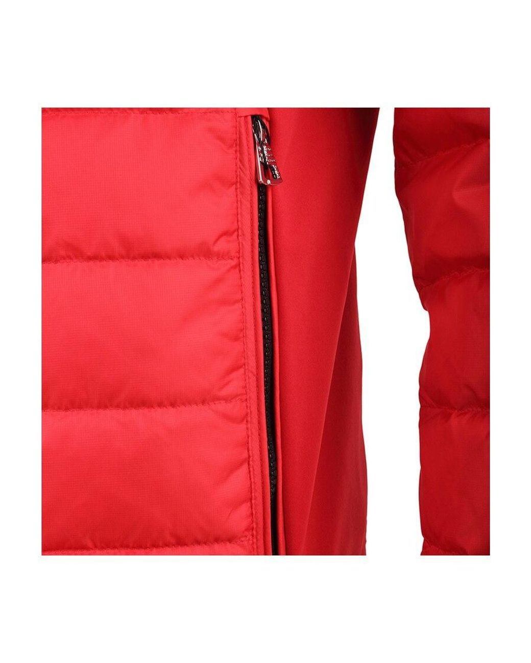 EA7 Red Logo Quilted Down Jacket for men