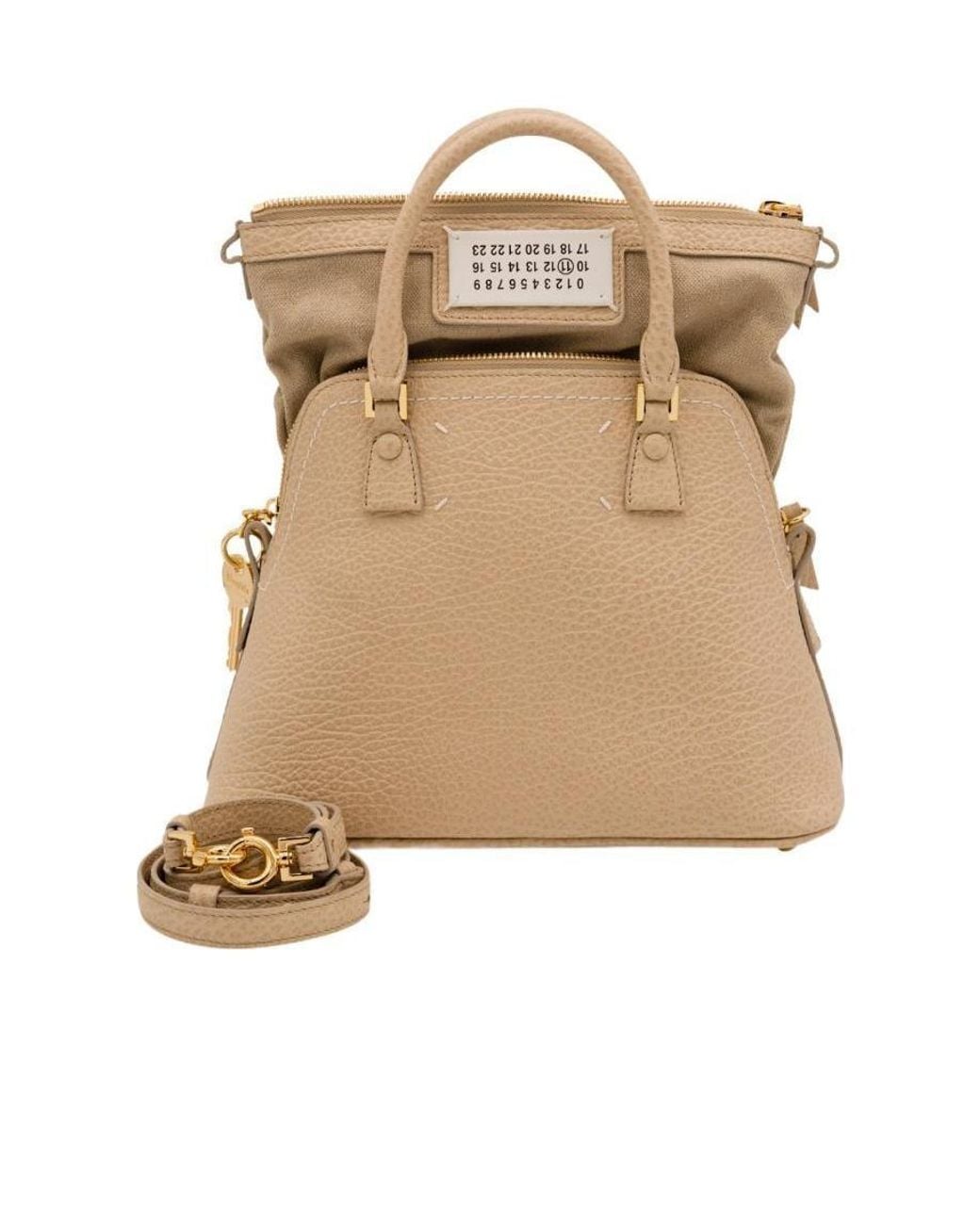 Maison Margiela Natural 5Ac Leather Satchel Bag