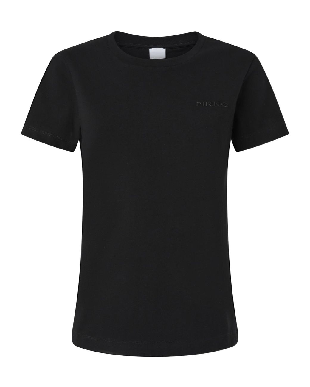 Pinko Black Logo Embroidered Crewneck T-Shirt