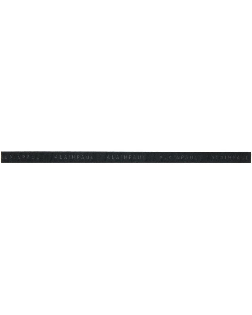 ALAINPAUL White Panelled Belt for men