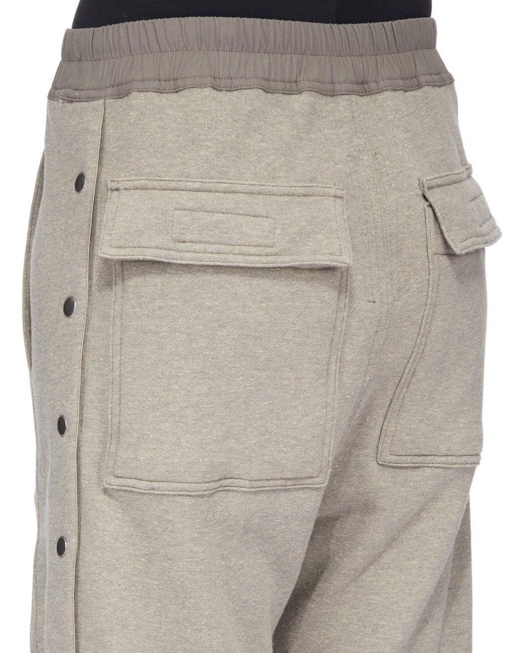 Rick Owens Gray Drawstring Wide-Leg Pants