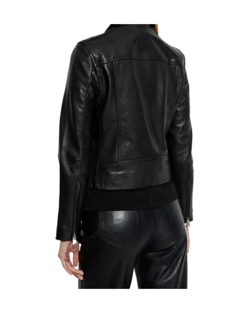 AllSaints Black Classic Biker Jacket