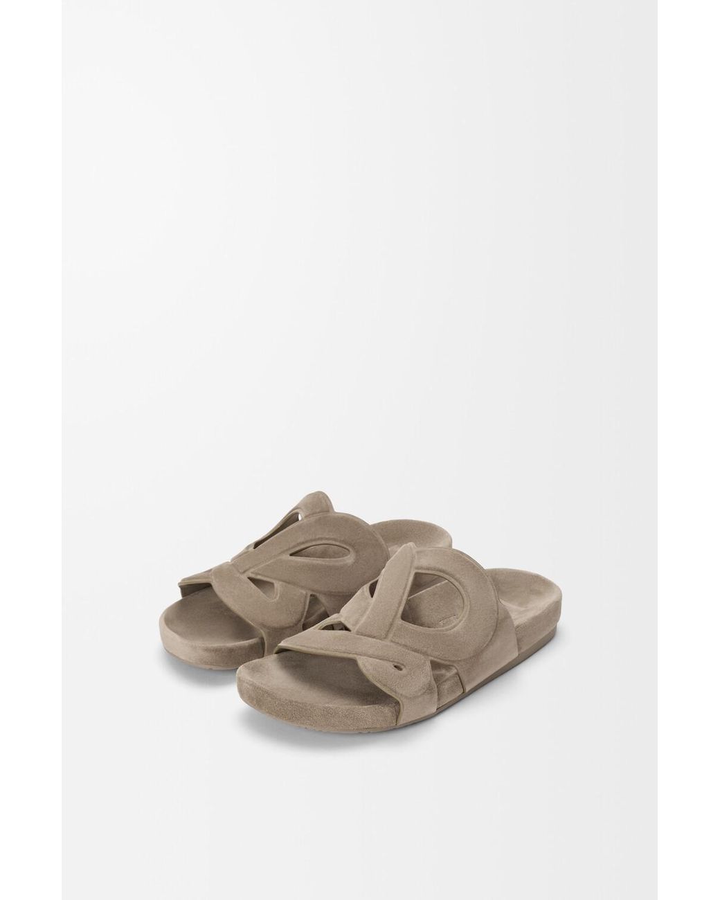 Loewe Brown Ease Monogram Suede Sandals for men