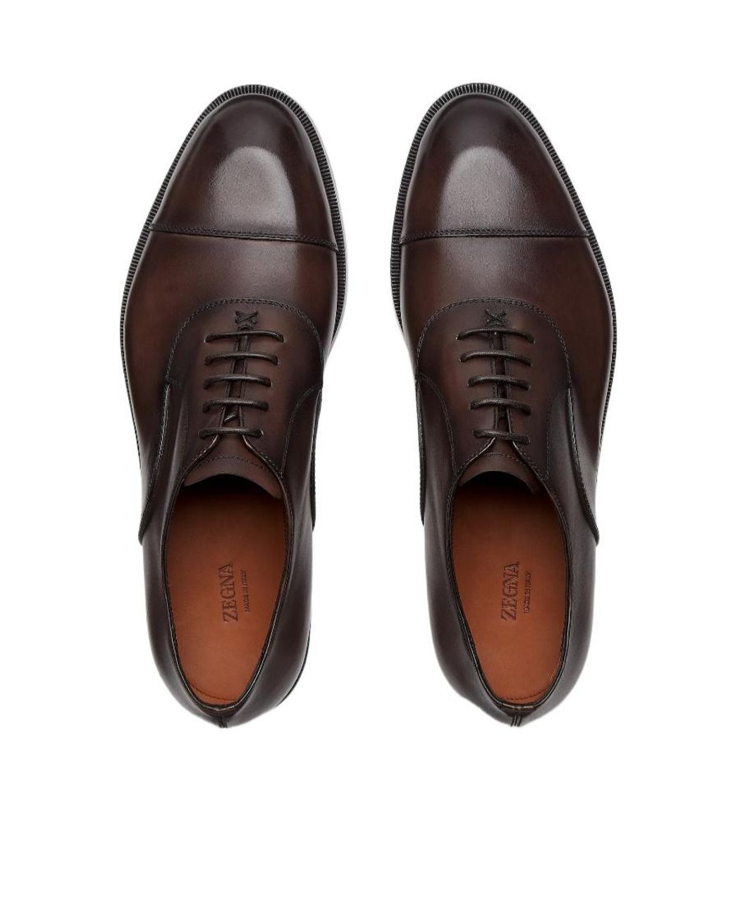 Zegna Black Torino Oxford Shoes for men