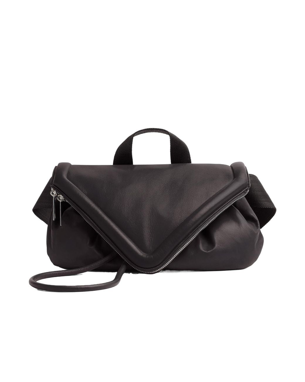 Bottega Veneta Black Envelope-Style Belt Bag for men