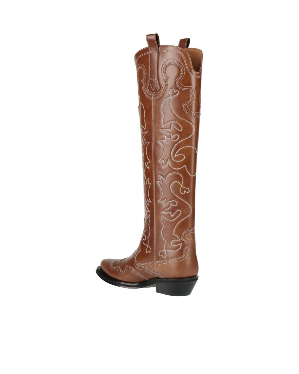 Ganni Brown Cowboy Boots