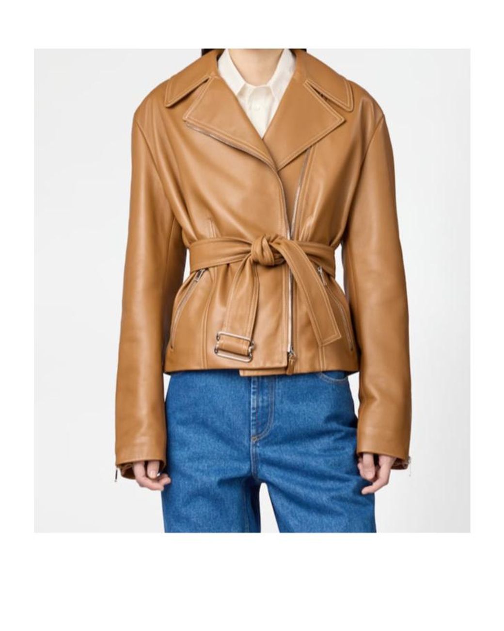 Tod's Brown Belted Leather Jacket
