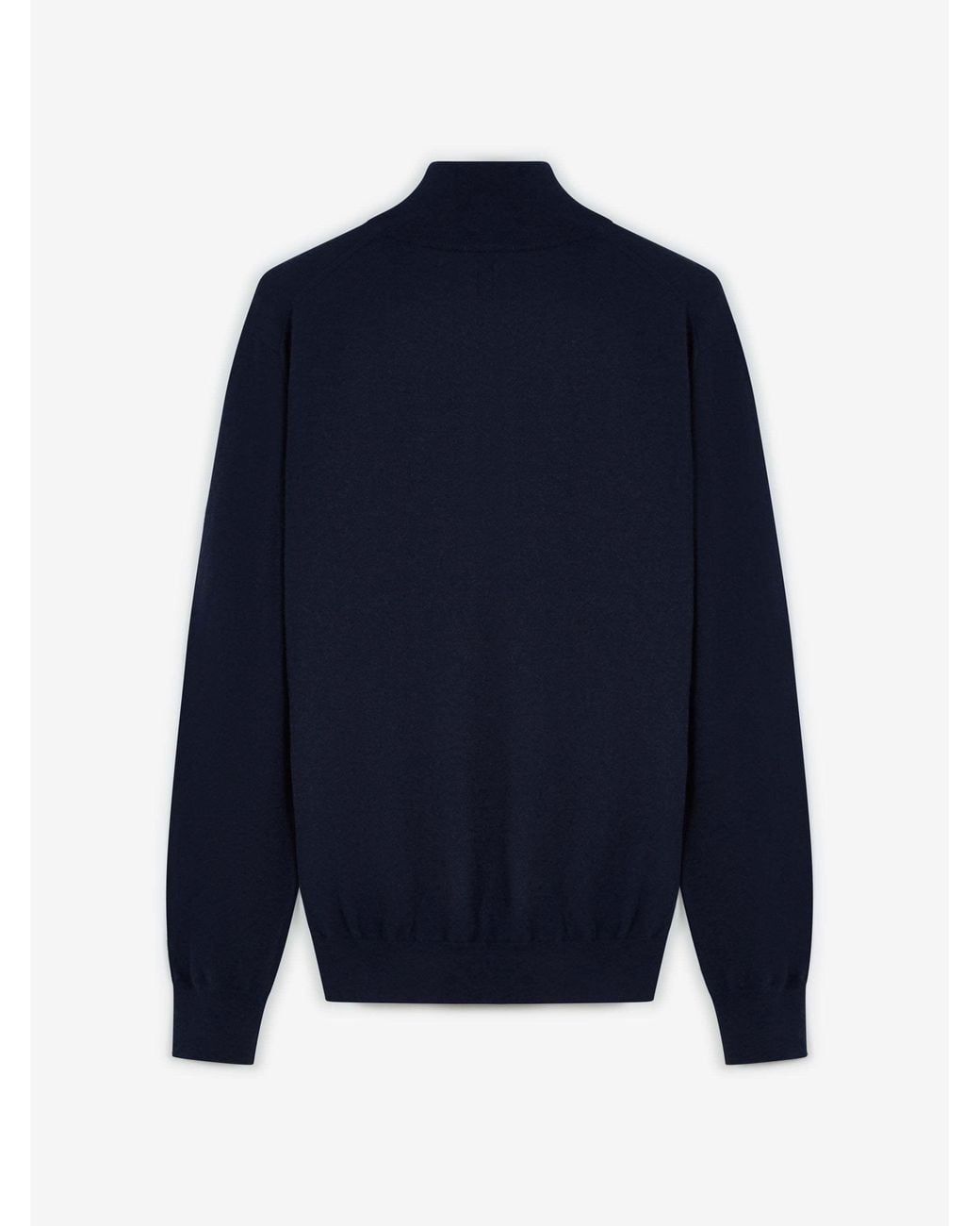 Canali Blue Long-Sleeve Knit Top for men