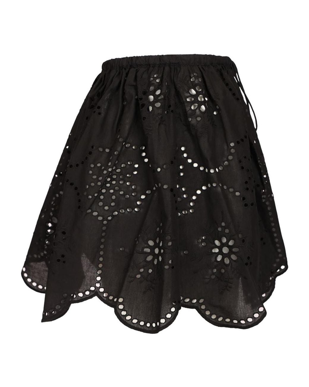 Matteau Black Broderie Embroidered Mini Skirt