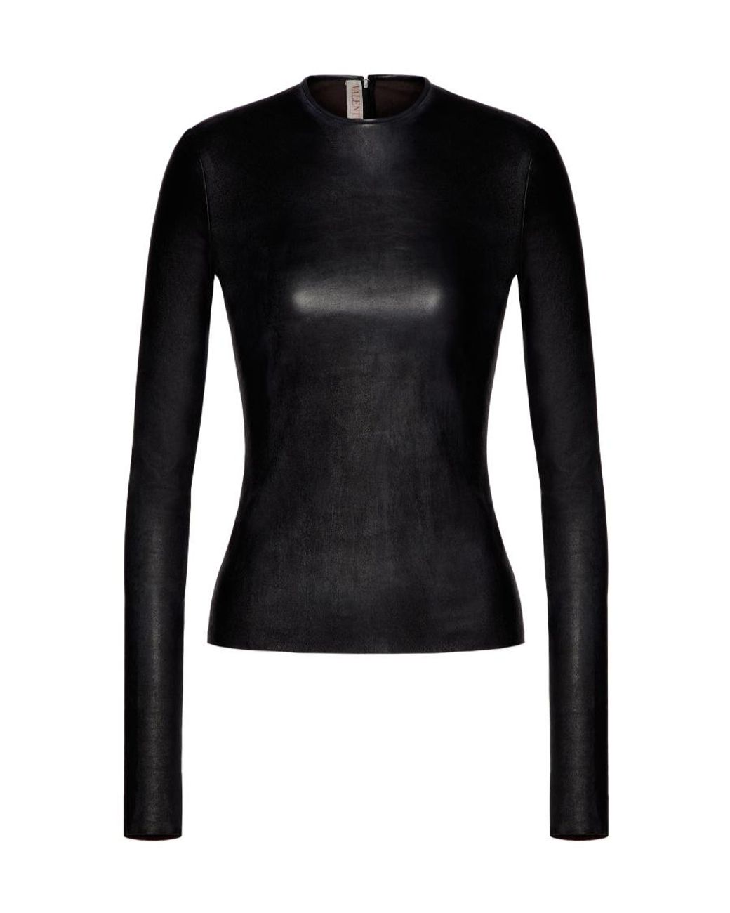 Valentino Black Stretch Long-Sleeved Blouse