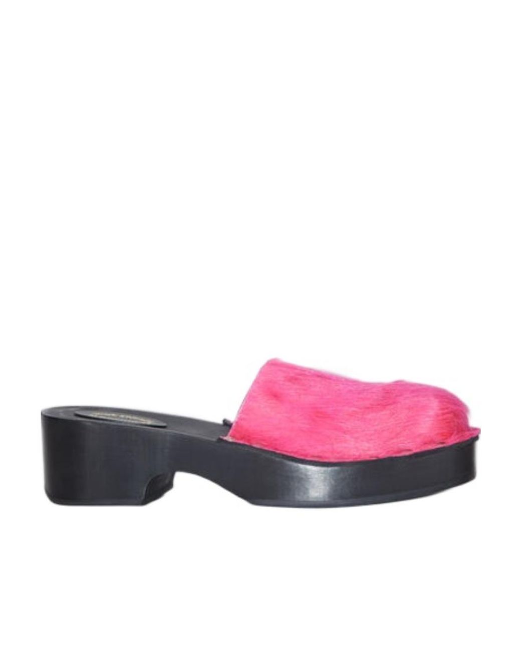 Acne Pink Hairy Wood Sandals