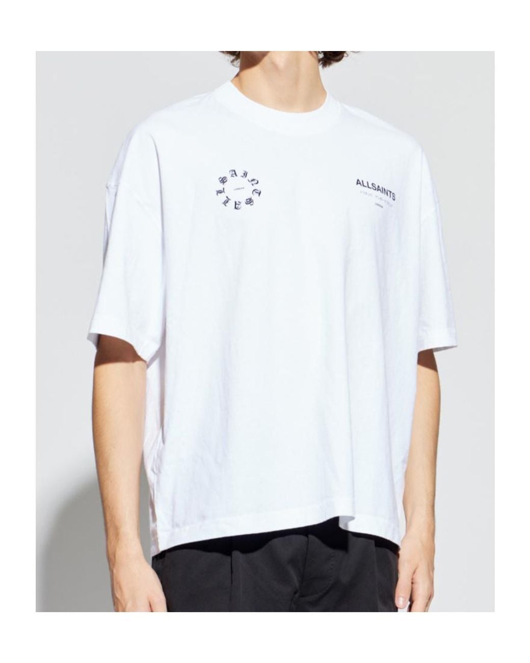 AllSaints White Kindred Graphic T-Shirt for men