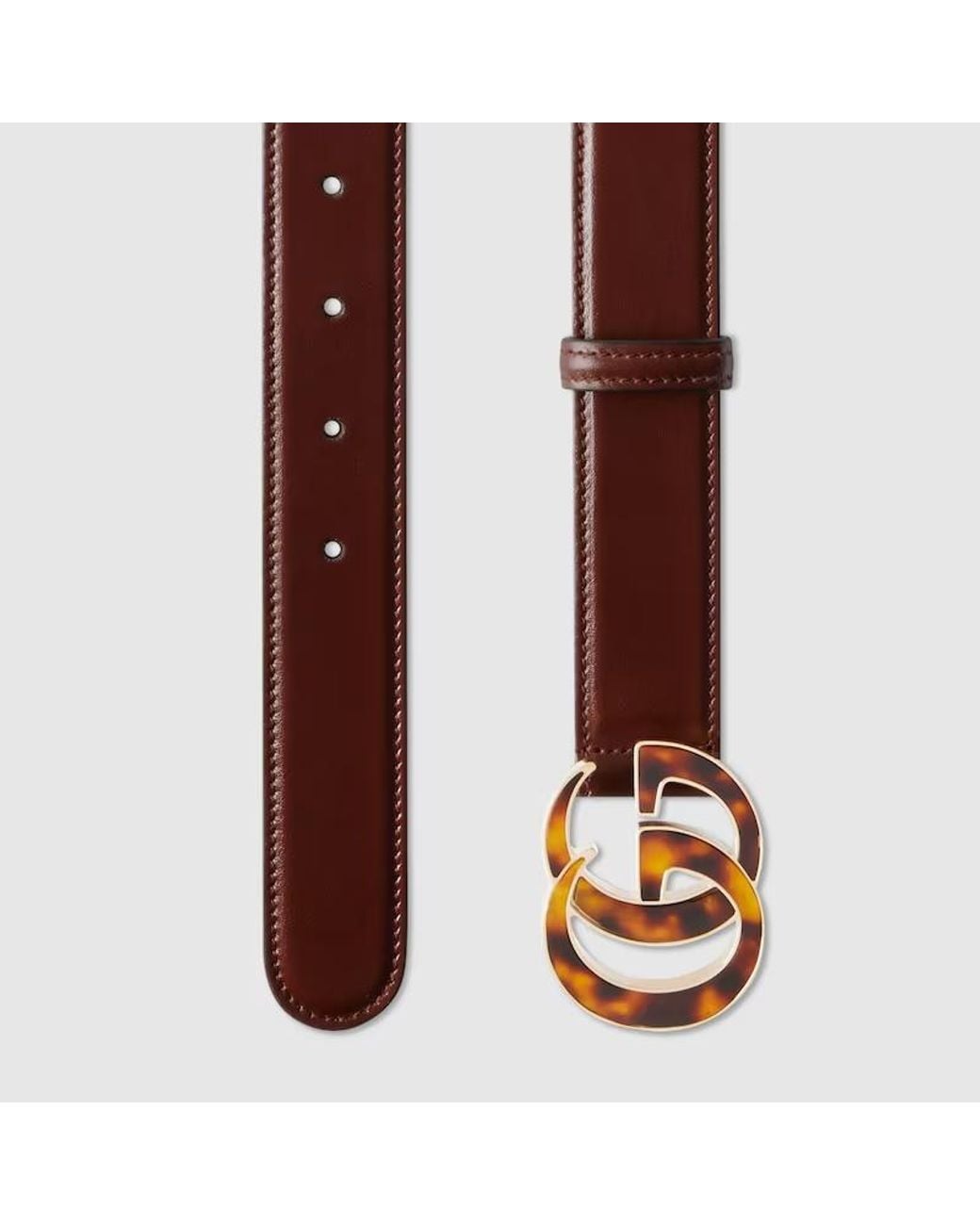 Gucci White Gg Marmont Belt