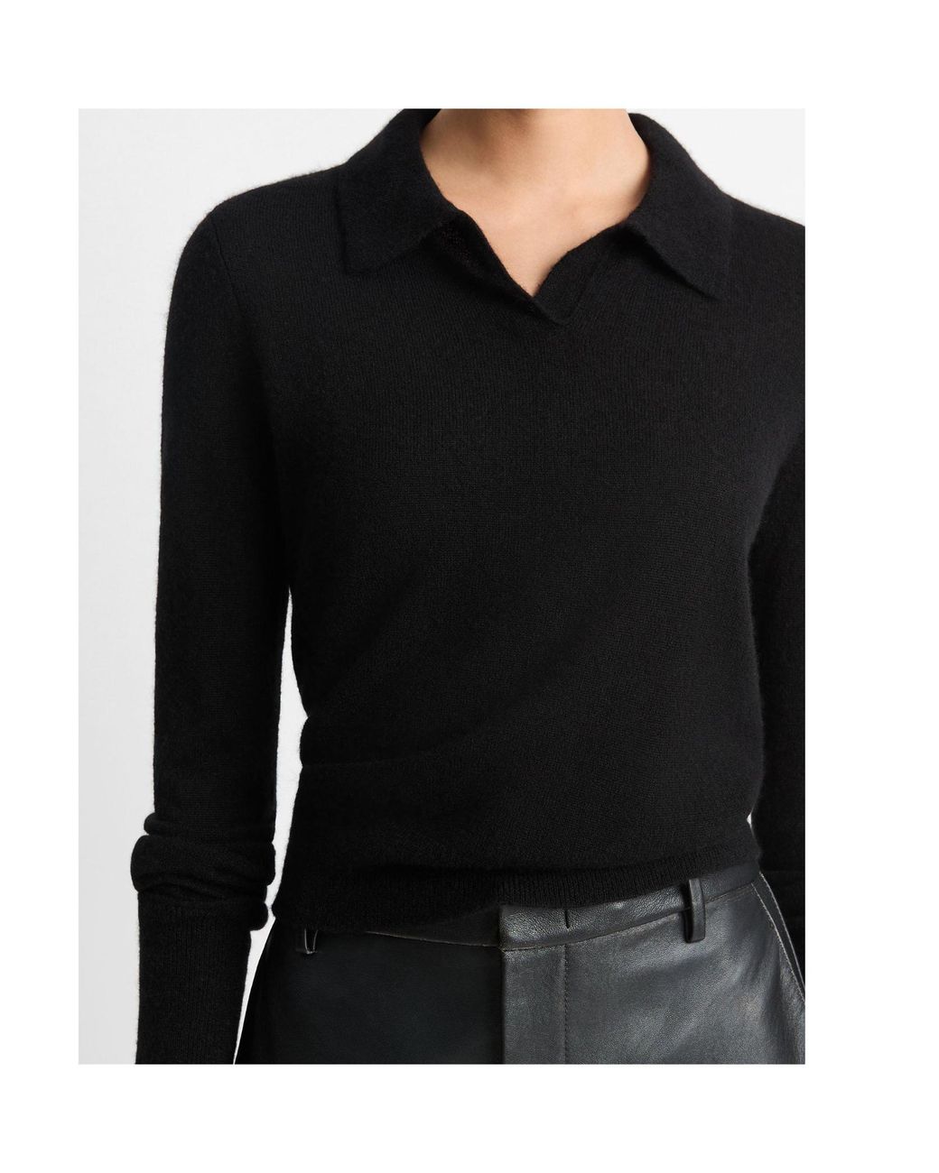 Vince Black Polo Jumper