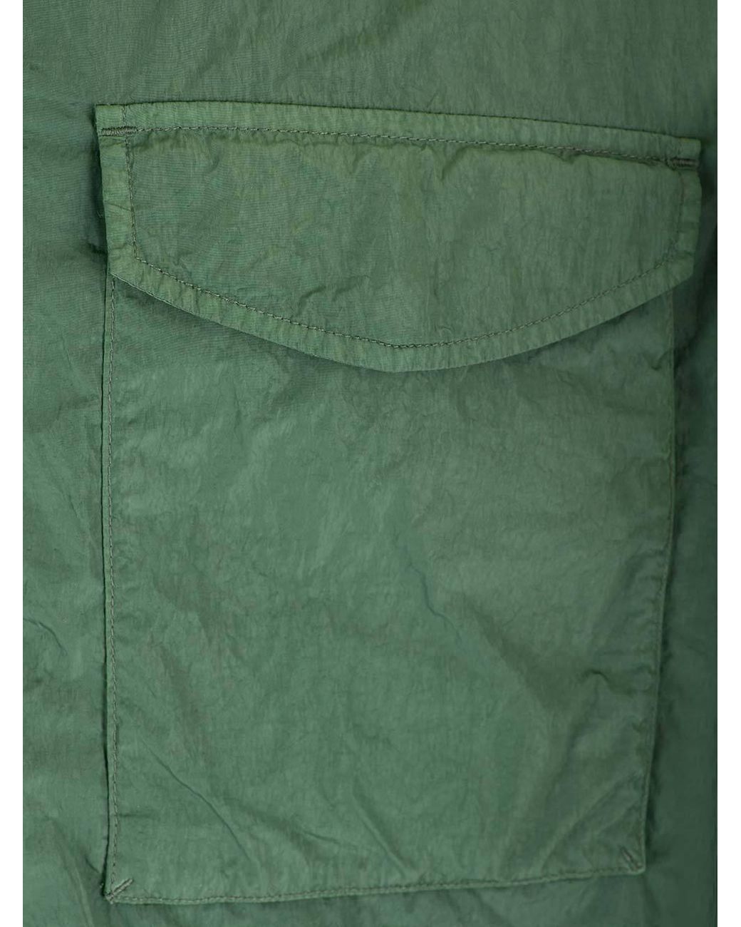 C P Company Green Chrome-R Long-Sleeved Overshirt for men