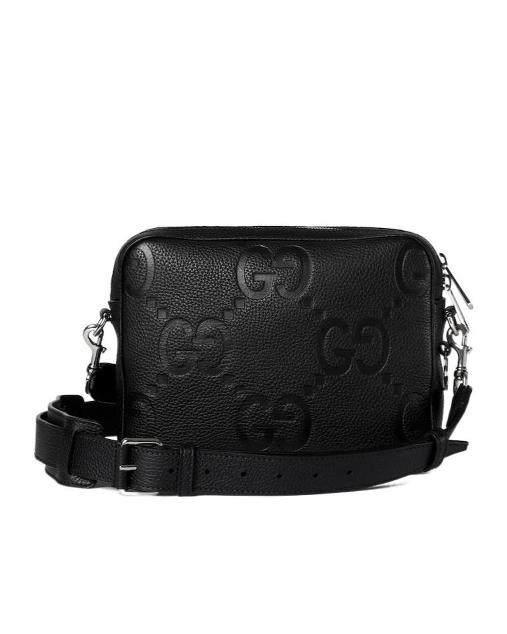 Gucci Black Jumbo Gg Small Crossbody Bag for men