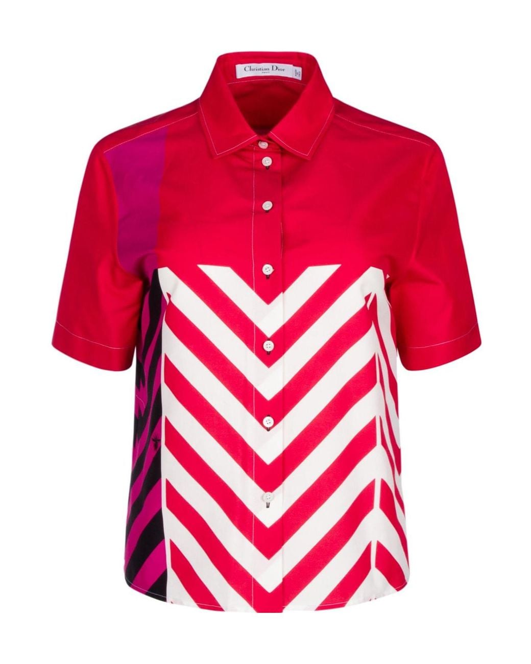 Dior Red Short-Sleeved Blouse