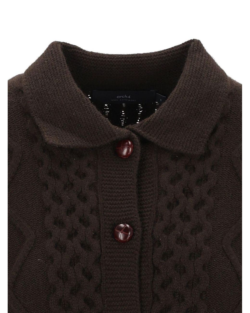 arch4 Black Long-Sleeve Knit Cardigan