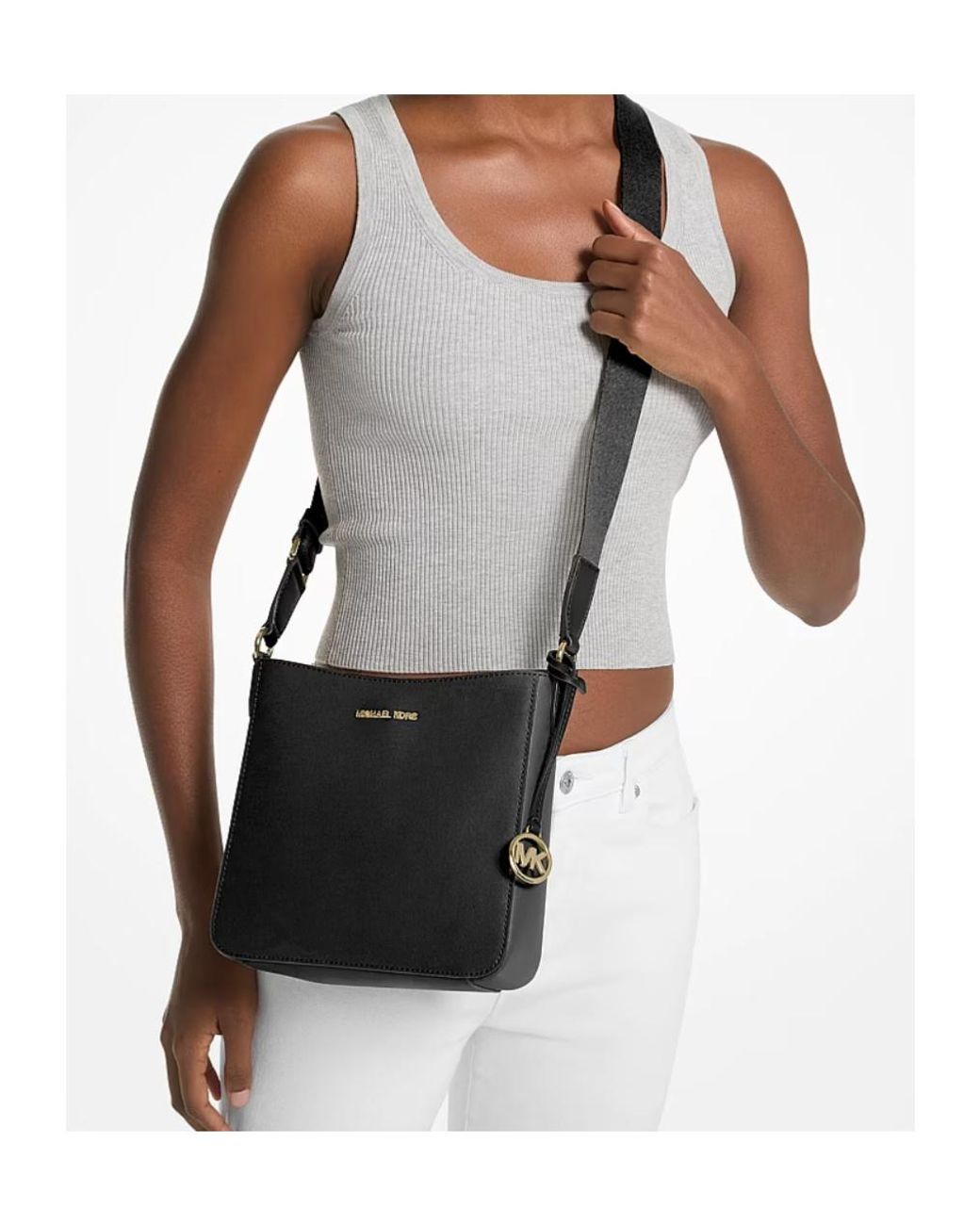 Michael Kors Black Jet Set Travel Small Messenger Bag